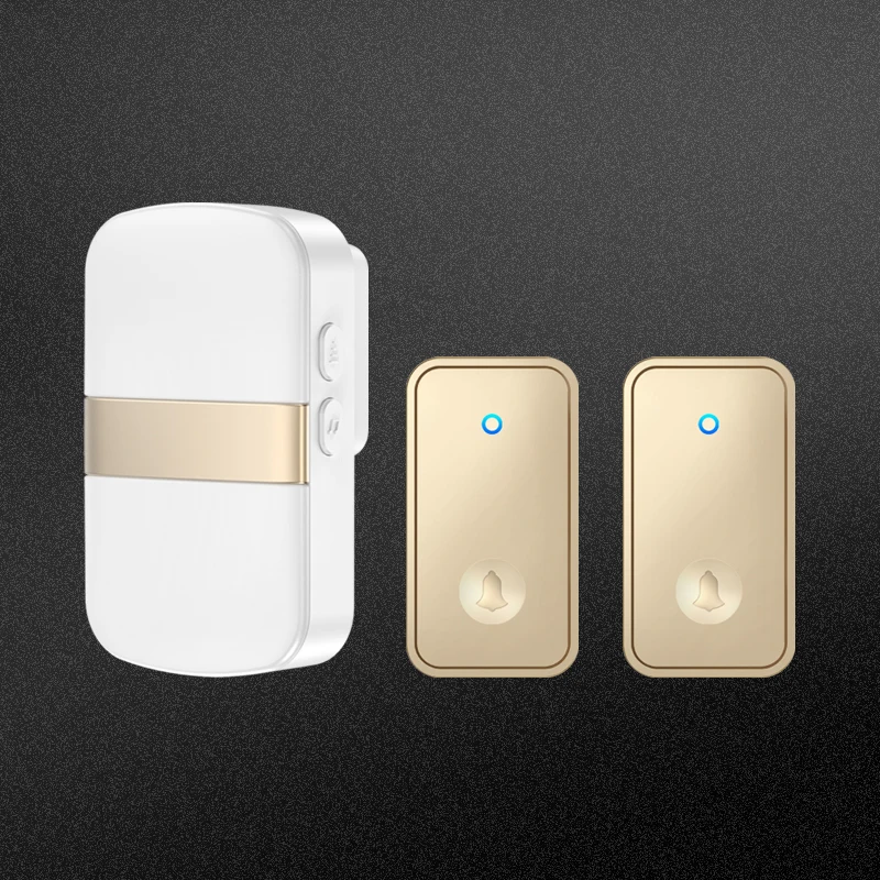 

CACAZI умный беспроводной дверной звонок без аккумулятора, Водонепроницаемый дверной звонок, набор для дома, для улицы, кинетическое кольцо, колокольчик, дверной звонок (Золотой)