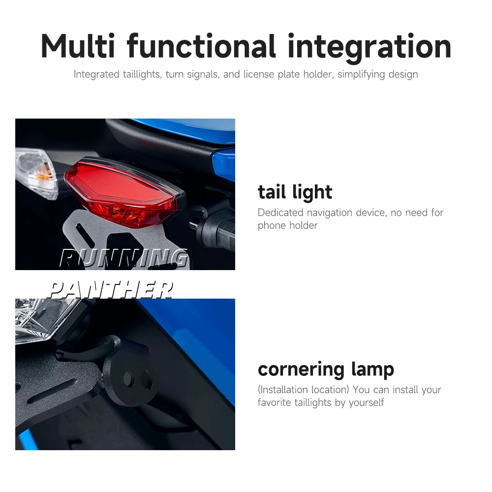 Задняя короткая задняя рама мотоцикла для Suzuki GSX-8S GSX 8S 2023-задний фонарь держатель