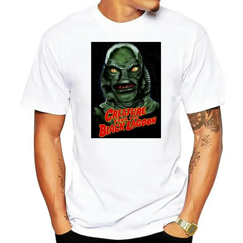 

Creature From The Black Lagoon Movie Poster Mens Tshirts Japanese Streetwear Tshirt Sexy Girls Tee Shirt 100% Cotton