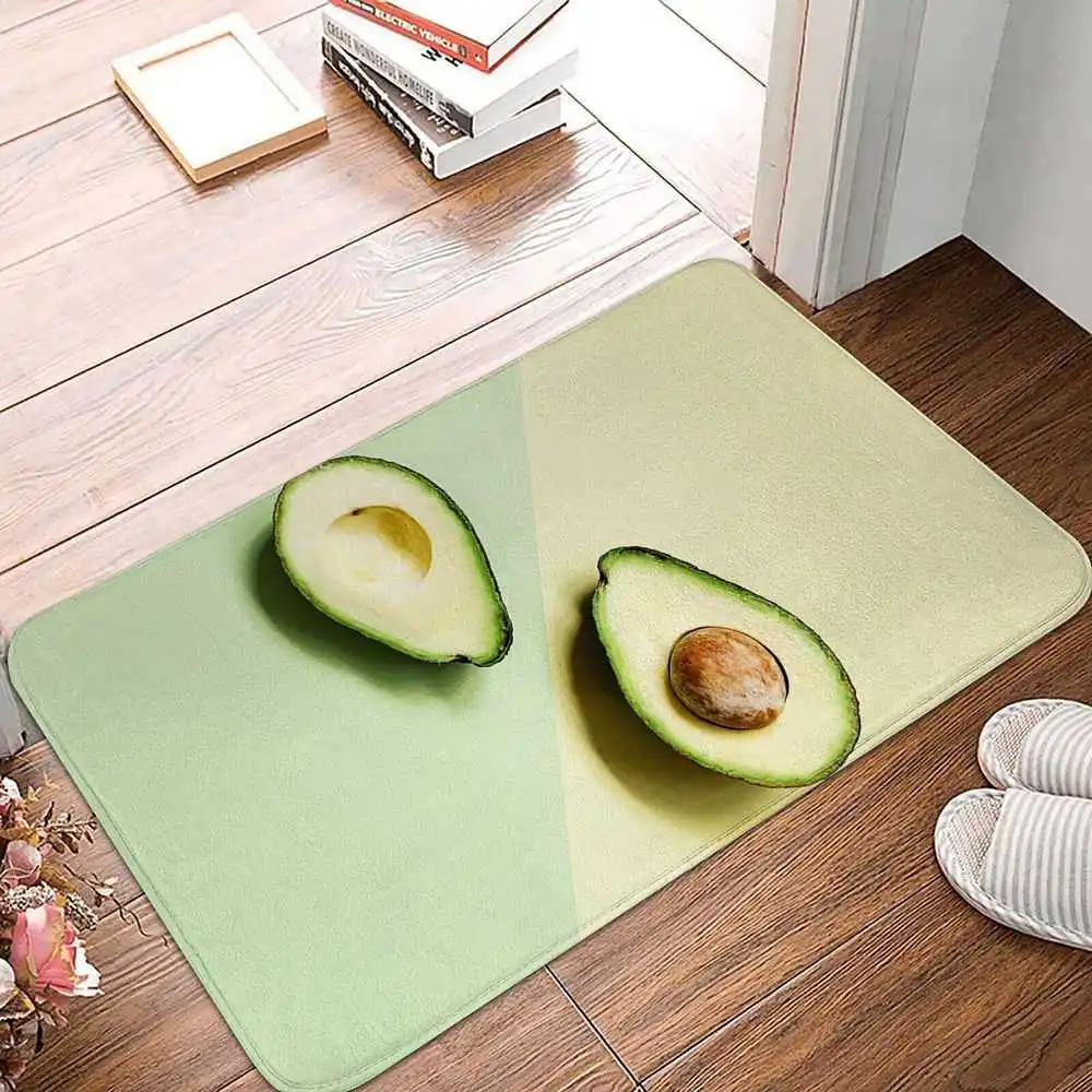 

Дверной коврик с авокадо, коврик, нескользящий моющийся коврик для гостиной, спальни, коралловые бархатные коврики для входной двери, коври...