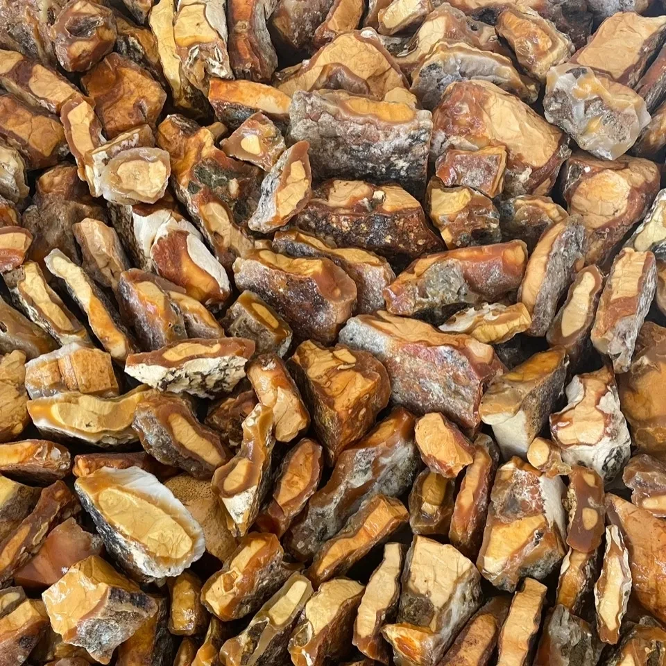 1Kg Nature Stone Burmese Huangshan Gluten Egg Yolk Raw Stone, Myanmar Topaz Raw Stone