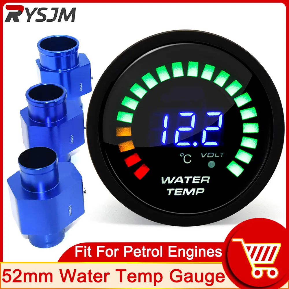 

52 мм измеритель температуры воды 20-150 °C термометр инструменты датчик температуры воды цифровой дисплей 10 мм Датчик адаптера