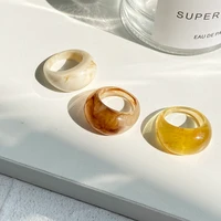 13 styles korean geometric transparent resin acrylic rings set for women fashion crystal rings 2022 trend jewelry girl gifts