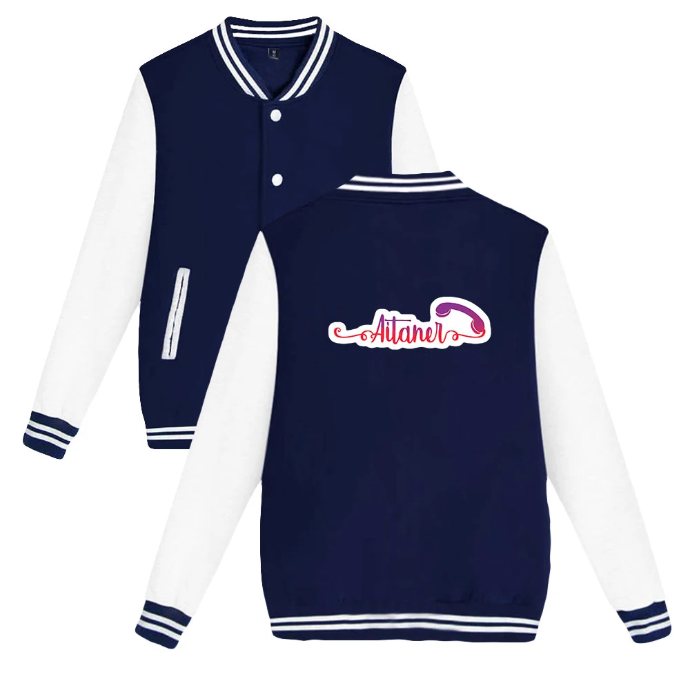Aitana Ocana Men Baseball Uniform Fashion Clothes Oversized Sweatshirt Hip Hop Jacket Singer Trend Cosplay | Мужская одежда