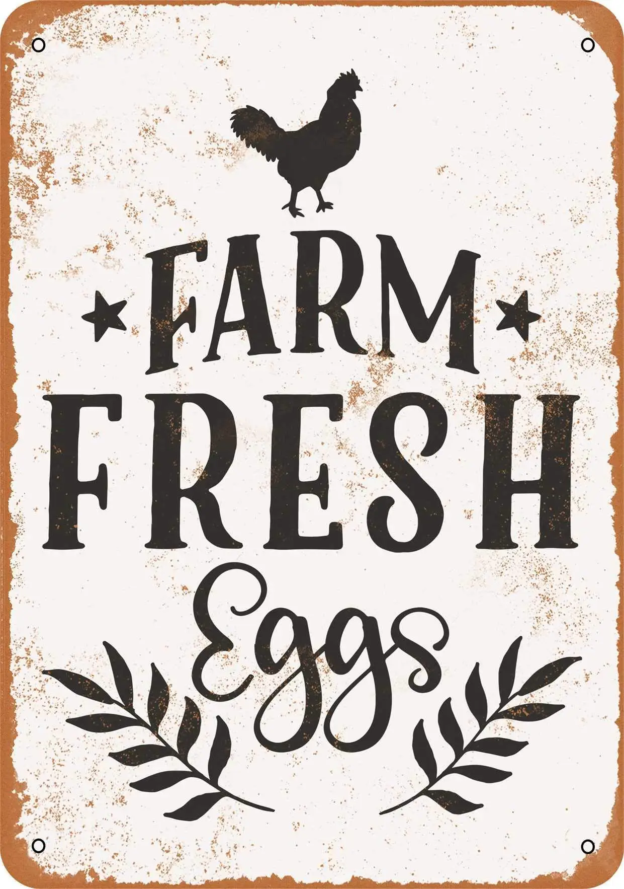 

Farm Fresh Eggs Metal Sign Vintage Plaque Wall Decoration Farm Bar Country Supermarket Home Wall Decoration 8x12 Inches