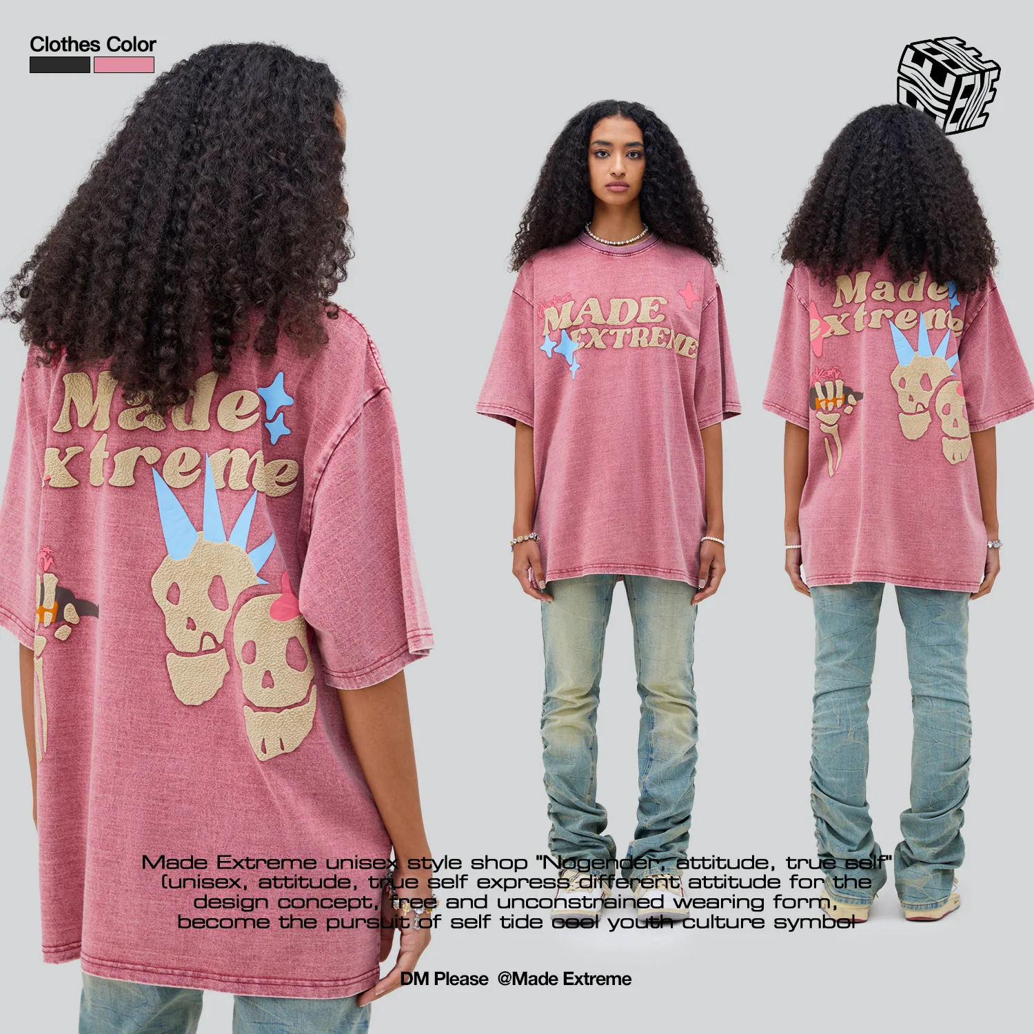 

MADEEXTREME Letter Foam Printing Short Sleeve T-shirt 2023 Summer Cotton T Shirts for Men Hip Hop Vintage T Shirt