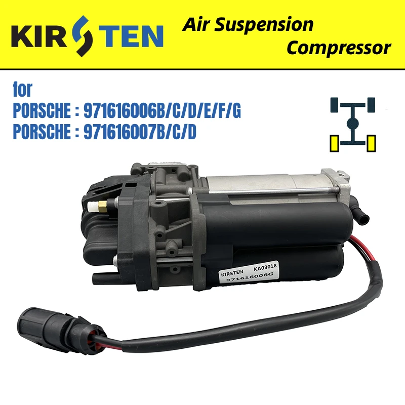 

KIRSTEN Air Suspension Compressor for Porsche Panamera 971 2016-Presnet 971616006B/C/D/E/F/G/7B/7C/7D TESLA MODEL S 5YJS 2013-