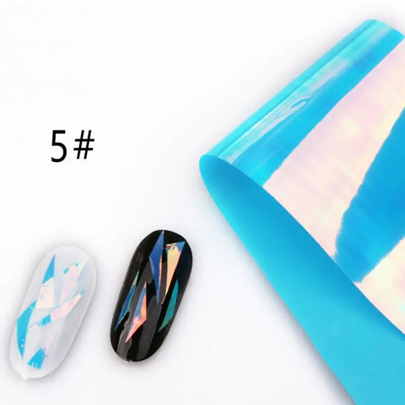

Nail Art Sticker Metallic Mirror Holographic Nail Foils Metal Color Starry Paper Transfer Tips Manicure Decoration Nail Art