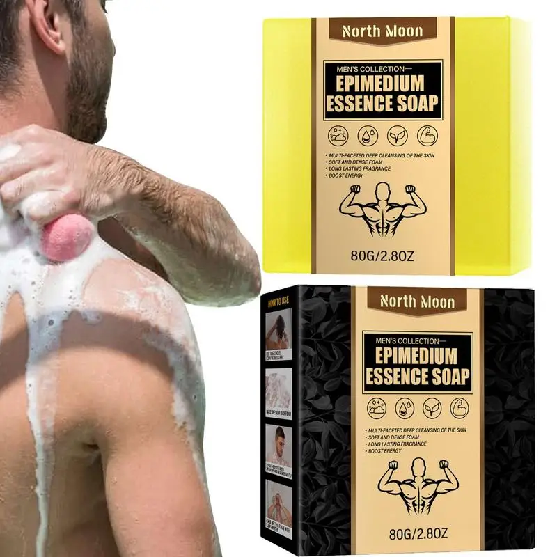 

Мужское интимное мыло 80 г, натуральное мыло для мужчин, эфирное масло эпимедиума, мыло для ванны и тела с плотной пеной для глубокой очистки