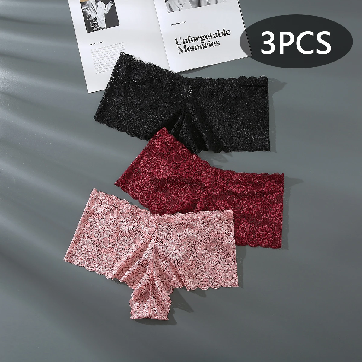 3 шт. женские бесшовные трусики с V-образной талией