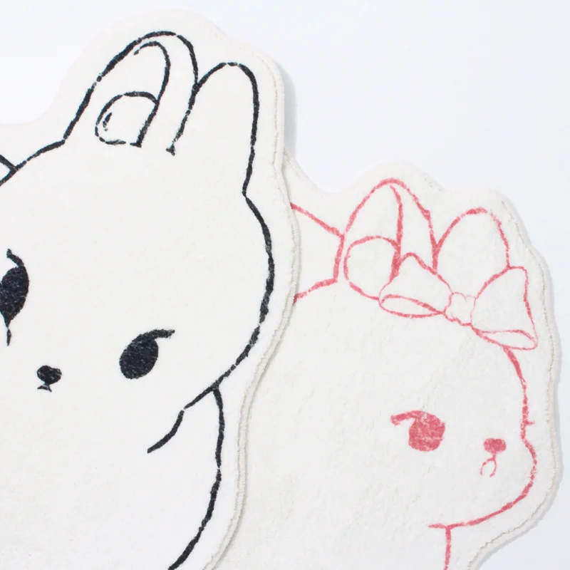 Милый Плюшевый коврик с рисунком кролика мягкий для двери напольный ковер дома