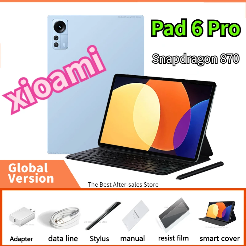 

2024 Tablet Snapdragon 870 CPU Original xioami Pad 6 Pro 11 Inch 8GB+256GB 60Hz Screen 2560*1600 Android 12 Dual SIM Tablets PC