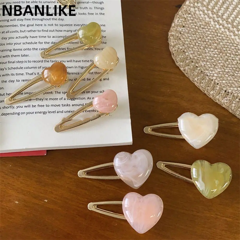 

Side Clip Headwear For Girls Muticolor Hollow Love Heart Hairpin Hair Accessories Korean Style Hair Clip Hair Barrettes