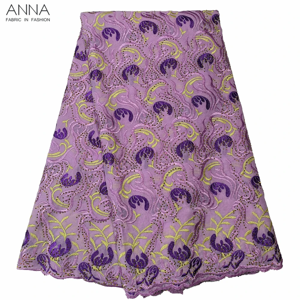 

Swiss Voile Lace In Switzerland With Stones 5 Yrads African Nigerian Dry Lace Fabrics High Quality Cotton Lace Fabric Sew