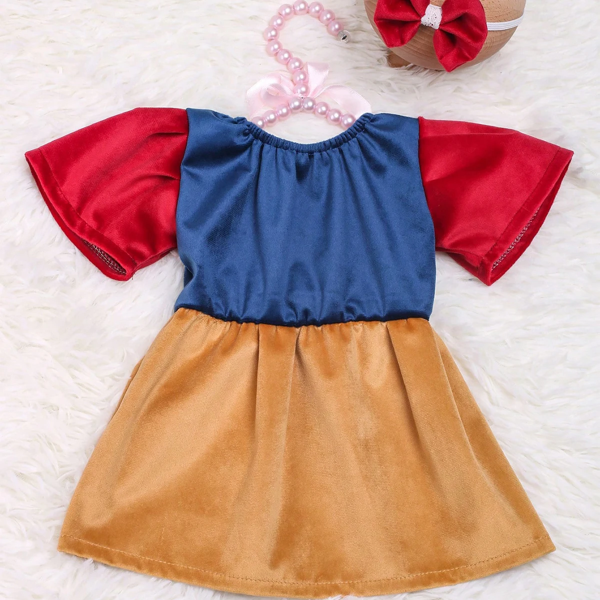 Наряды для новорожденных принцесс Ylsteed с бантом и повязкой на голову цветное