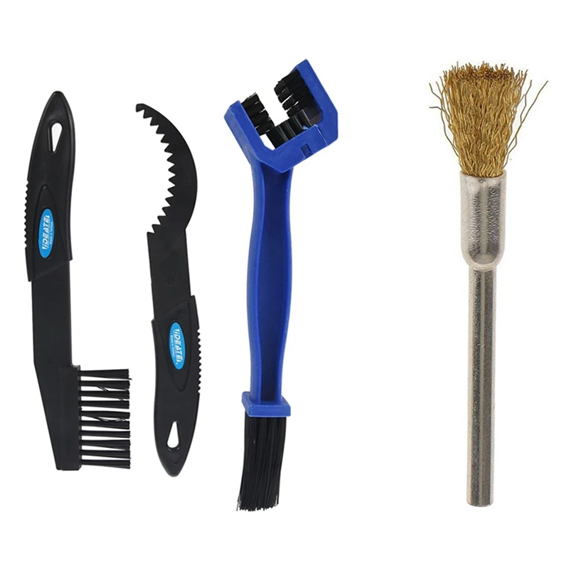 

3Pcs Machine Motorcycle Bike Chain Wheel Brush & 1X Motorcycle Durable Polishing Rustproof Metallic Wire Brush S