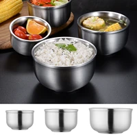 304 stainless steel bowl double anti scalding food container rice salad bowl ramen instant noodles soup bowl metal kitchen tools