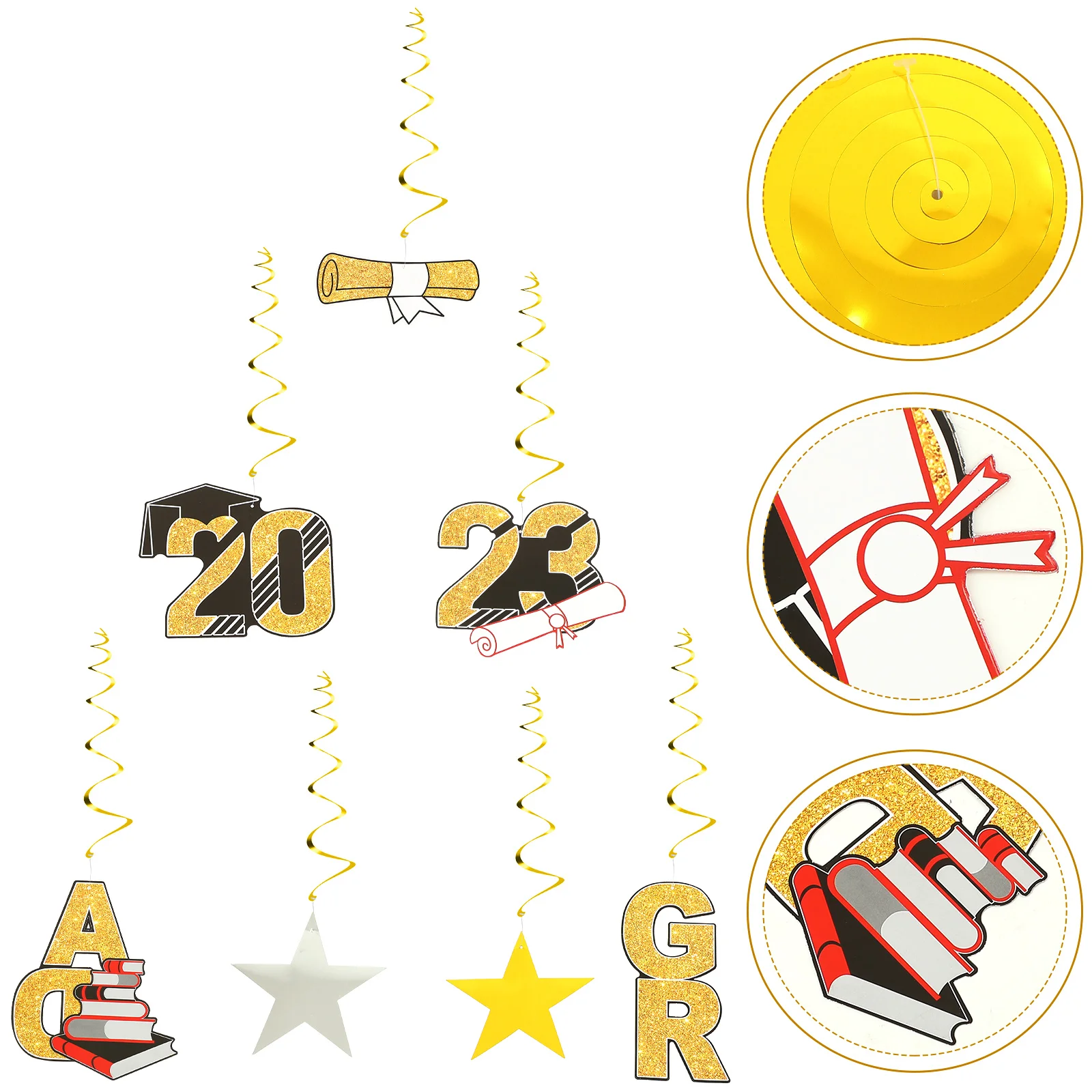 

1 Set of Graduation Party Hanging Swirls Props Class 2023 Graduation Party Supplies