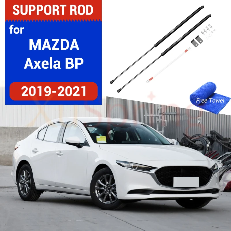 Mazda 3 Axela 2019 için 2020 BP araba Bonnet kaput kaldırma desteği bahar şok gaz braketi gergi çubukları hidrolik çubuk damper şekillendirici