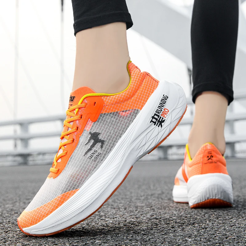 Men Running Shoes Lightweight Cushioning Outdoor Road Sneakers Marathon Trail Sport Shoes Elastic Women Walking Tenis Masculino