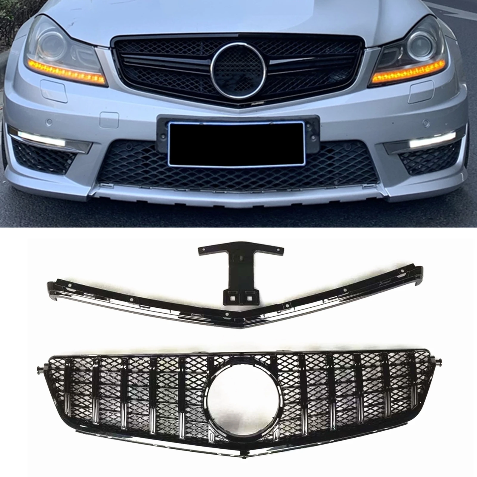 

Решетка передняя для Mercedes-Benz C63 AMG, только 2012-2014 GT
