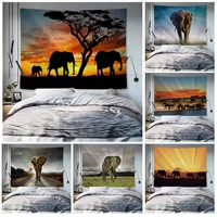 elephant diy wall tapestry hippie flower wall carpets dorm decor wall hanging sheets
