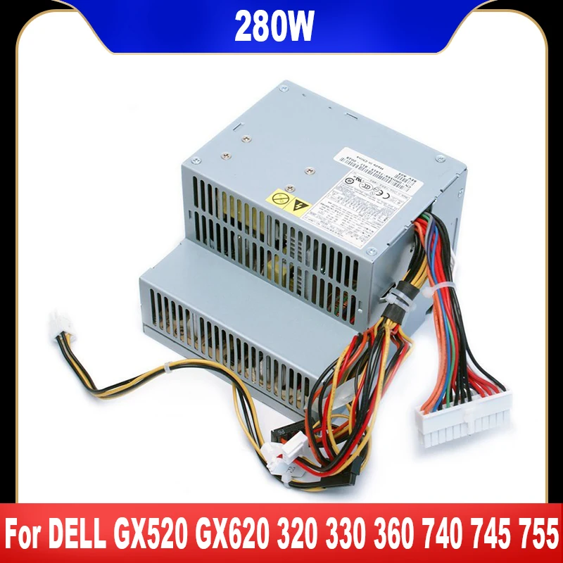 Для DELL OptiPlex GX520 GX620 320 330 360 740 745 755 Блок питания 280 Вт H280P-00 H280P-01 L280P-00 L280P-01 0NH429 0MH596 0X9072