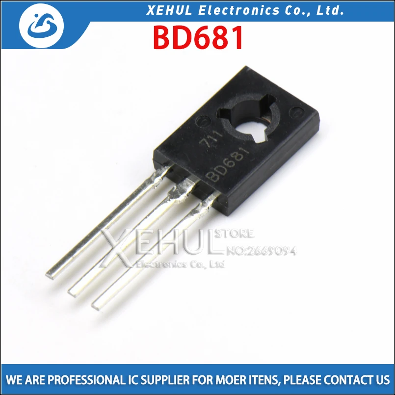 

10PCS /20PCS BD681G BD681A (BD681+BD682)each 5pcs /10pcs BD682A BD682G TO-126 NPN PNP 80V 4A TO126 Silicon Triode Transistor