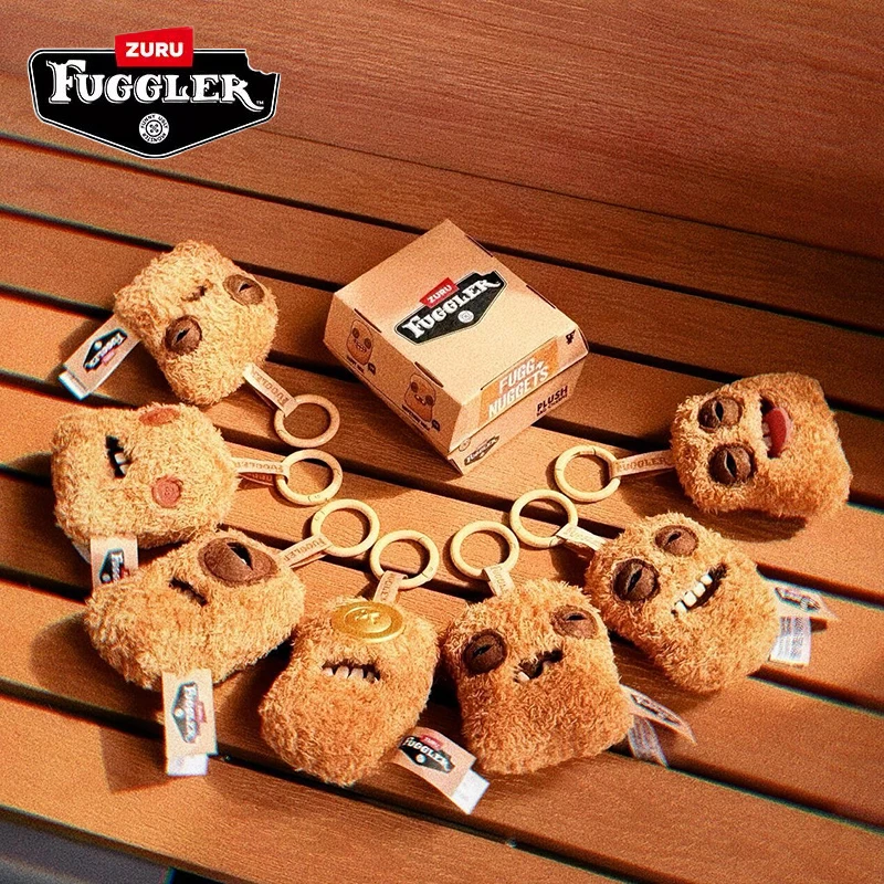 Фото Плюшевая подвеска-кукла Fuggler Nuggets: Слепая коробка-сюрприз, Брелок-монстр с зубами в виде куриных наггетсов, Уродливо-милый брелок для ключей, Подарок для рюкзака №1