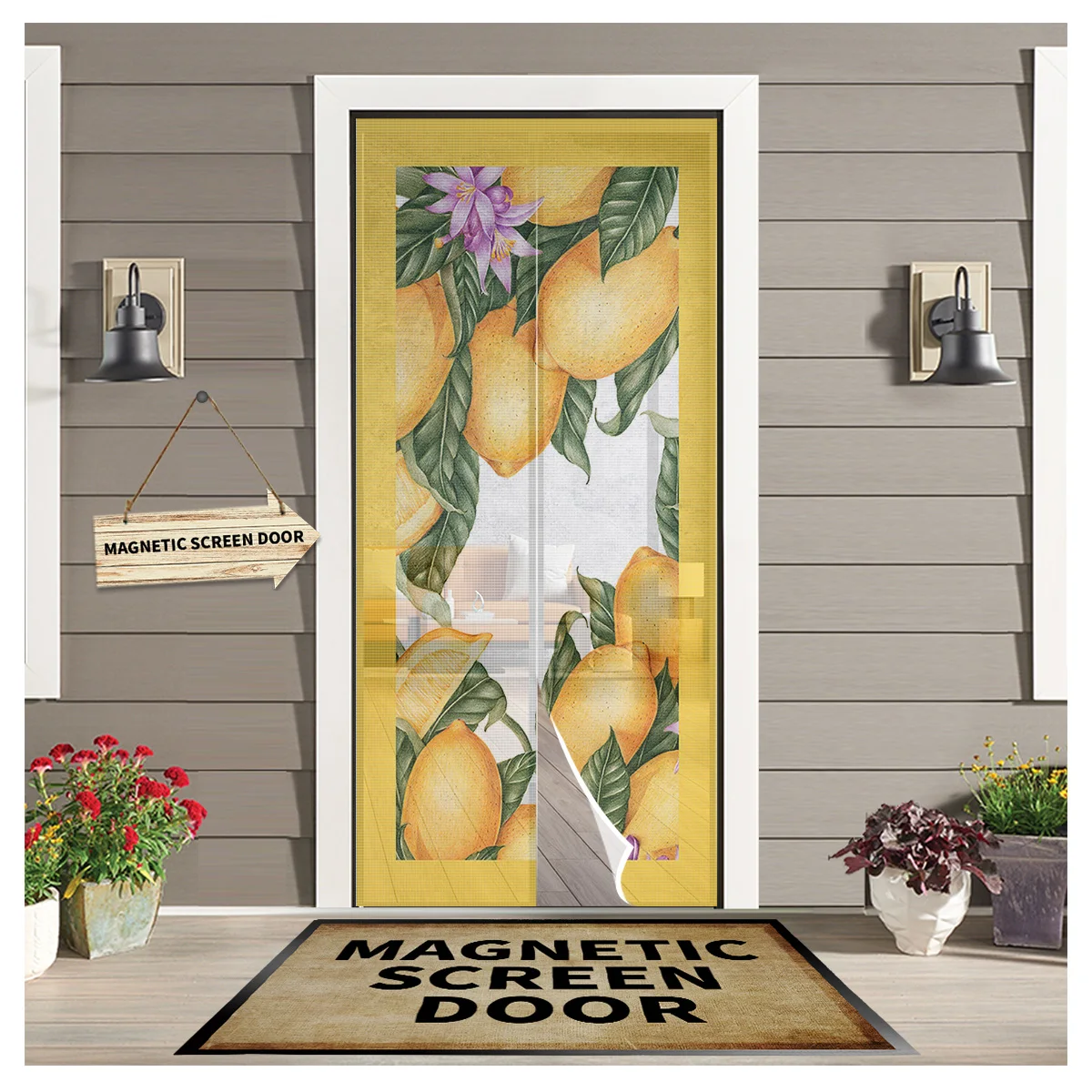 

Lemon Art Summer Magnetic Curtain Anti Mosquito Net Door Window Screen Insect Mesh Kitchen Door Curtain