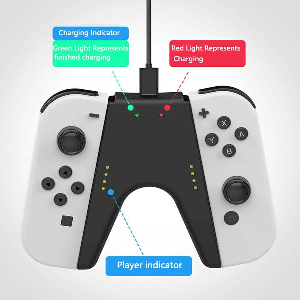 

Джойстик-держатель для Nintendo Switch /Switch, игровой контроллер с OLED-матрицей, Type-C, зарядная док-станция для Switch Joycon Handle