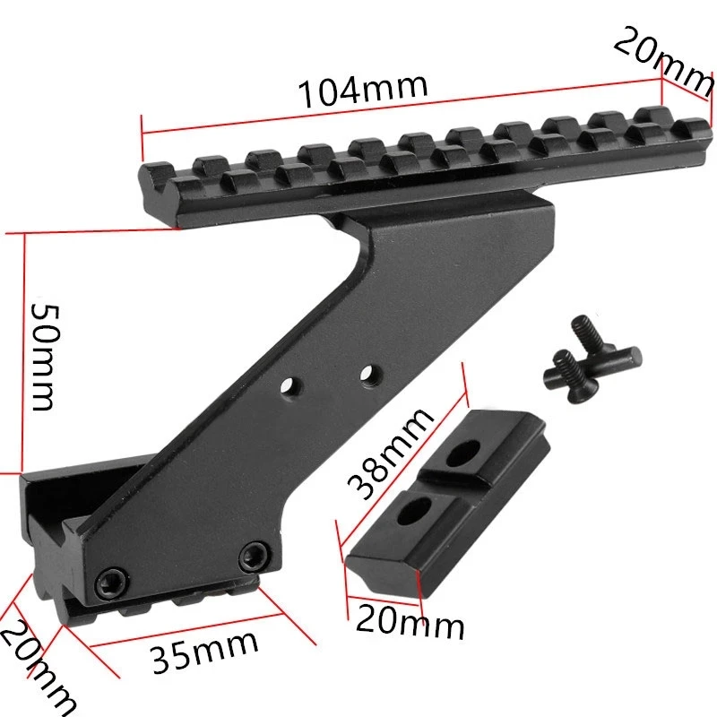 Тактическое 3-стороннее металлическое Крепление для прицела фонарика