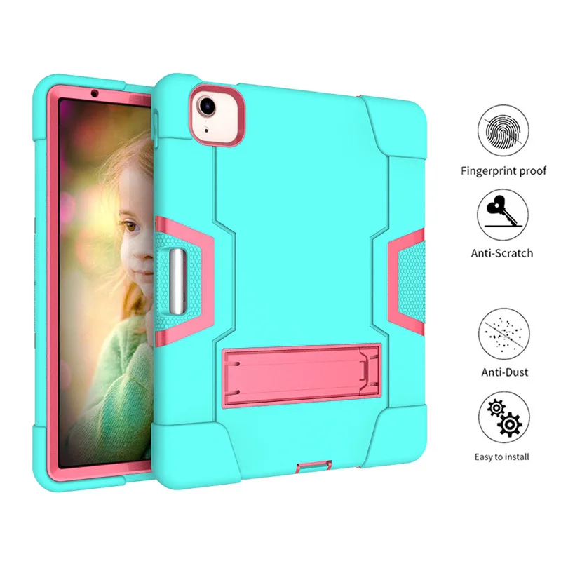 

Для iPad Air 5 10,9 2022 A2588 A2589 A2591 армированный чехол для iPad Air 4 10,9 2022 Прочный Силиконовый ТПУ ПК Жесткий Чехол-подставка