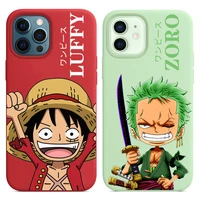 bandai one piece luffy zoro silicone candy phone case for iphone 13 12 11 pro mini xs max 8 7 plus x 2020 xr cover
