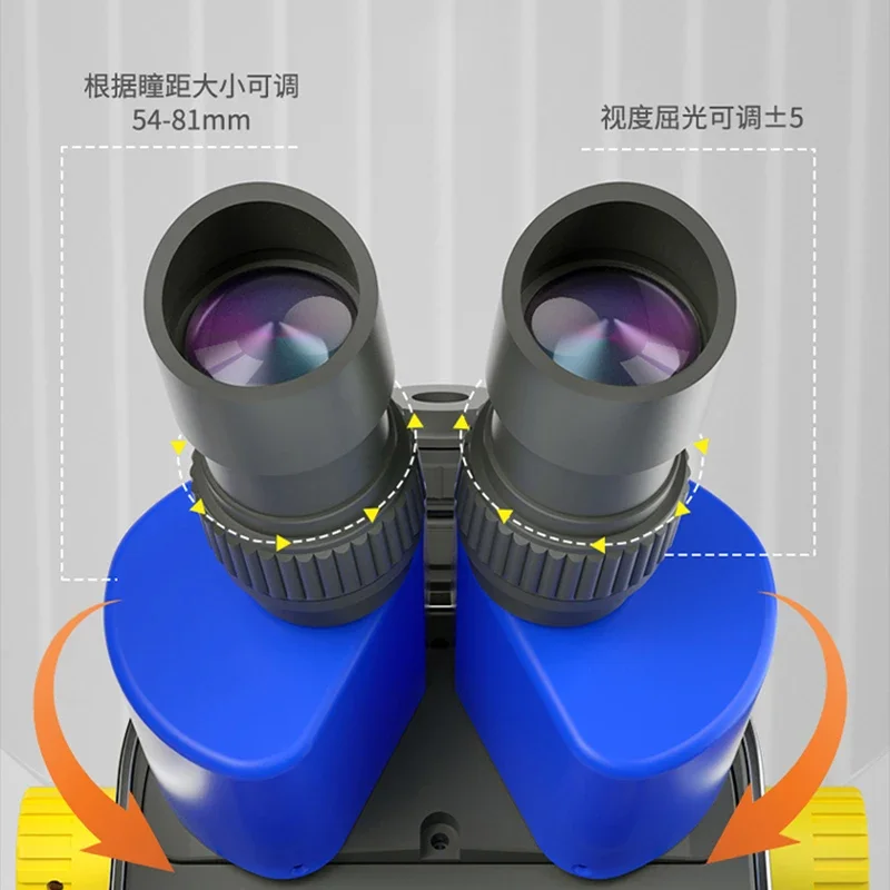 Механический бинокулярный микроскоп/Тринокулярный стереомикроскоп 6-45X с