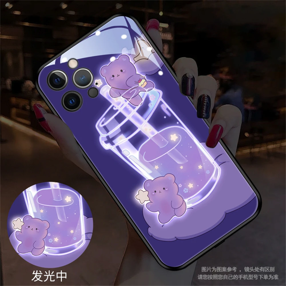 Чехлы для телефонов So Cute Cat Design со светодиодной подсветкой и вспышкой iPhone 16 15 14 13 12