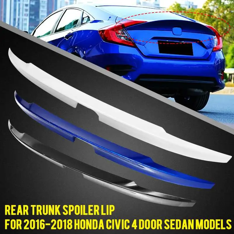 

10th Car Rear Spoiler Wing Lip Extension For Honda For Civic 10th Gen Sedan 2016-2018 Rear Trunk Spoiler Lip Boot Wing Lip