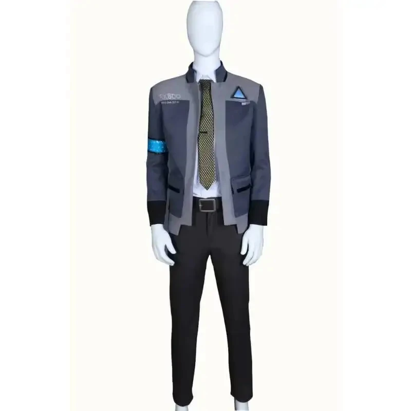Фото Новый костюм агента Connor RK800 из игры Detroit: Become Human, униформа KARA AX400 для косплея, облегающий костюм. №4