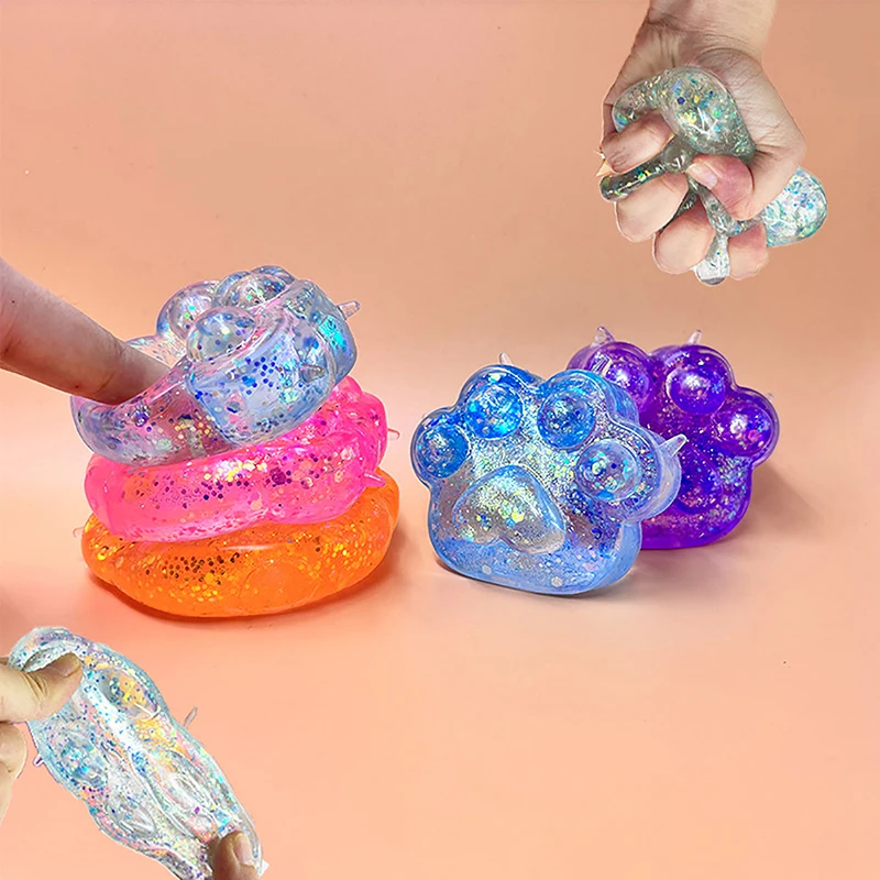 1 шт. детские антистрессовые мягкие TPR медленный отскок блестки щепотка игрушка