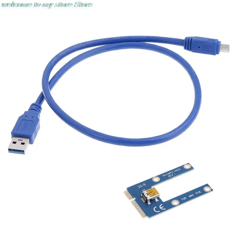 

USB 3,0 Mini PCI-E к PCIe PCI Express 1x до 16x расширитель Райзер карта адаптер Удлинительный кабель для майнинга биткоинов BTC 60 см