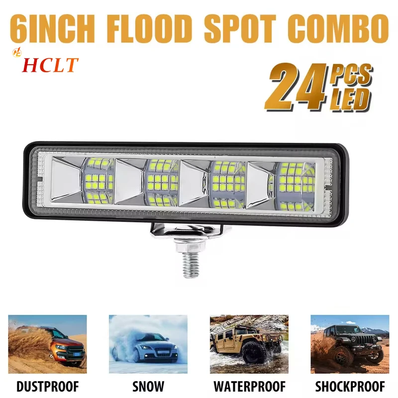 Рабочая Световая Панель 72 Вт 24-дюймовый Светодиод Для Грузовика Внедорожника