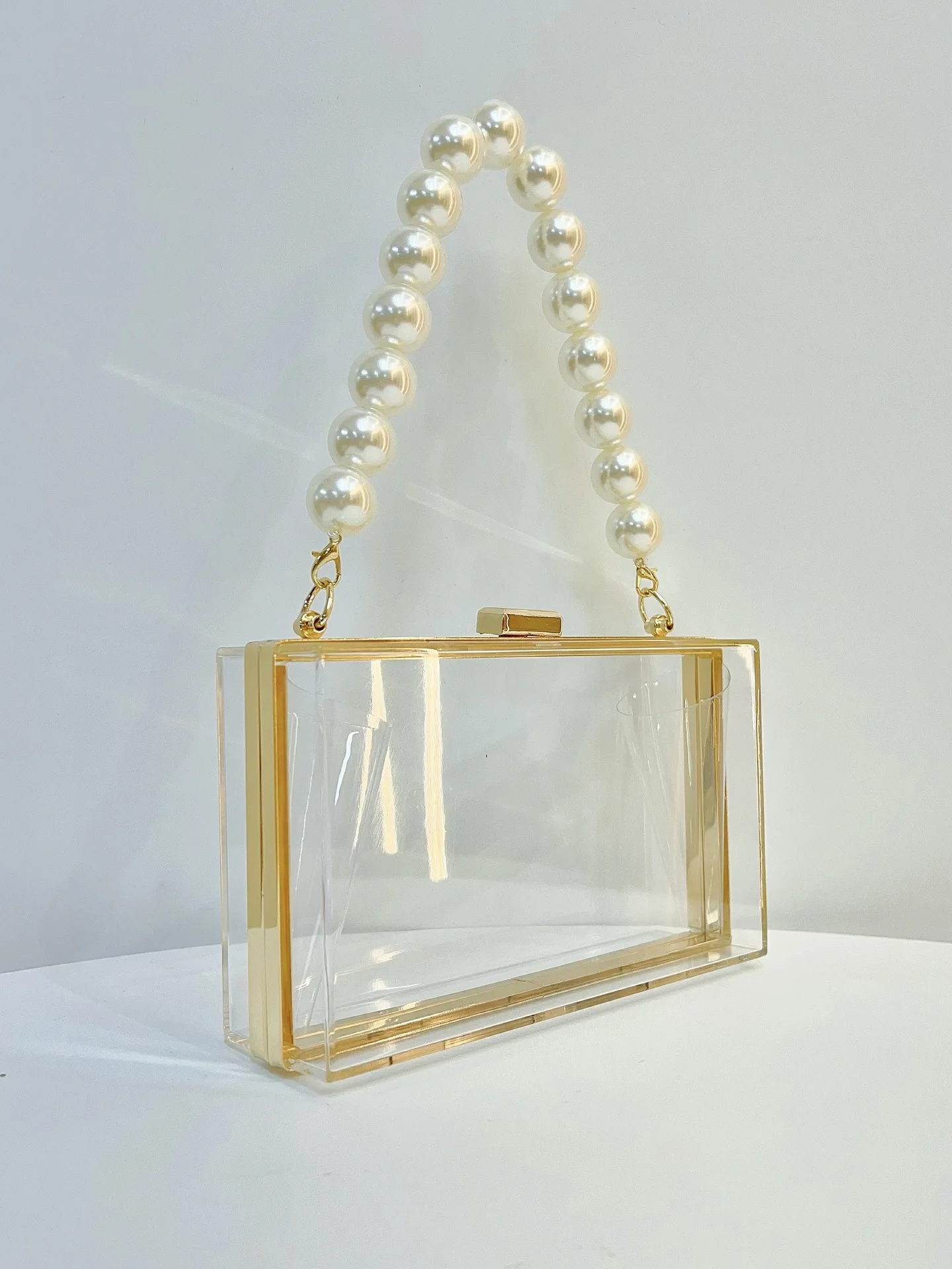 Жемчужная акриловая модная сумочка прозрачные женские сумки для свадьбы и