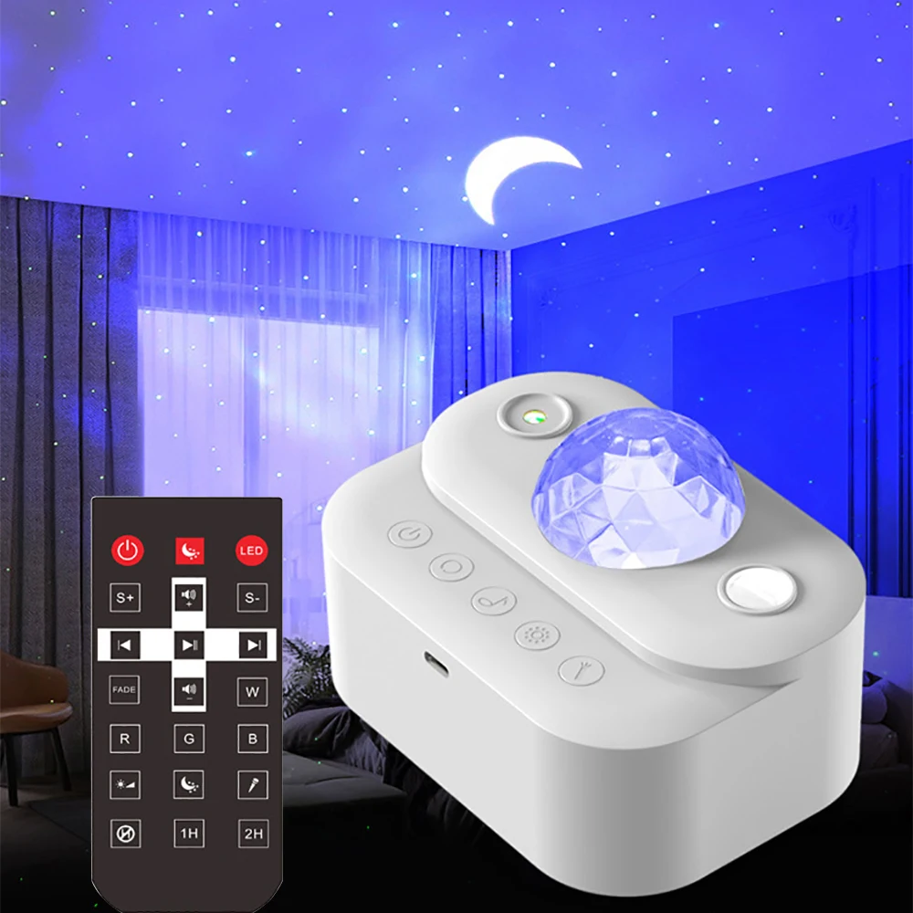 Bluetooth Звезда Луна Галактический проектор светодиодный Ночной свет небо лазерный
