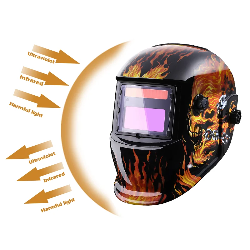 NEW Solar automatic welding helmet welding mask head mounted golgles light filter weld cap protective helmets filter chameleon