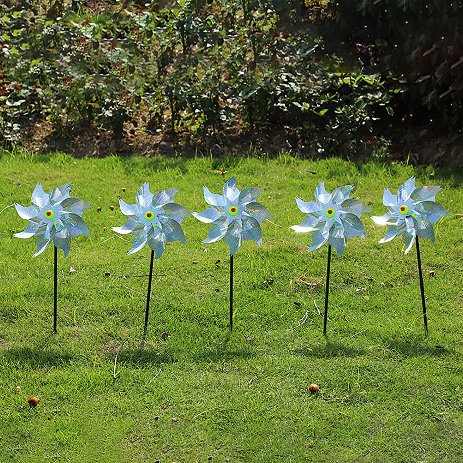 

Bird repellent windmill reflective flash bird repellent protection garden plants flowers lawn decoration