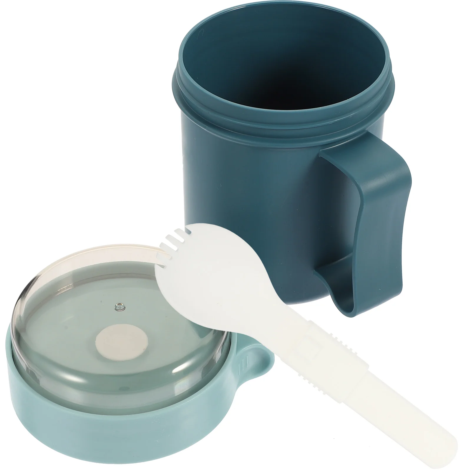 

1 Set of Covered Oatmeal Cup Anti-leak Breakfast Cup Large Mouth Breakfast Container Handheld Cup