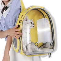 pet cat backpack bag portable carrier breathable cat bag outdoor travel backpack for cats and small dogs transparent space
