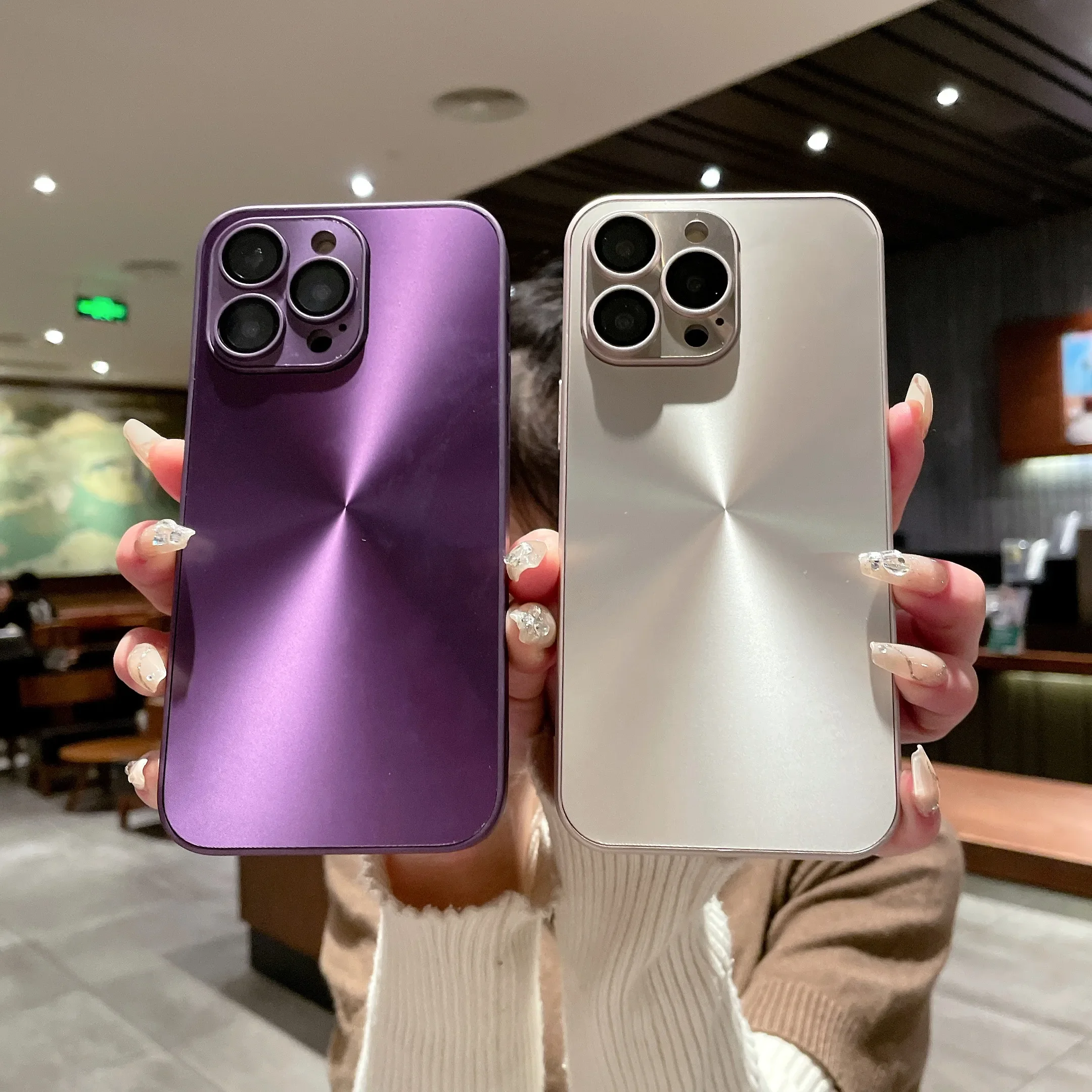 Чехол-бампер из ТПУ для iPhone 15 14 Plus 13 12 11 Pro Max пластиковая текстура Aurora CD задняя