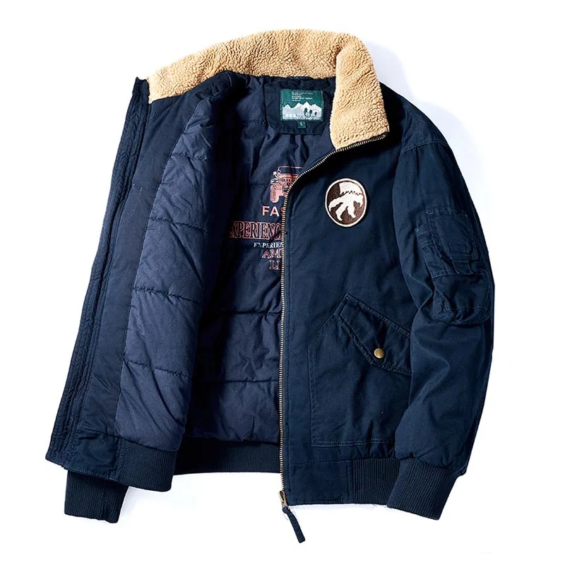 Men Winter Flight Bomber Jackets Warm Thermal Outwear Coats for Male Top Clothing Size M-4XL Windbreak 2022 New Winter Jacket