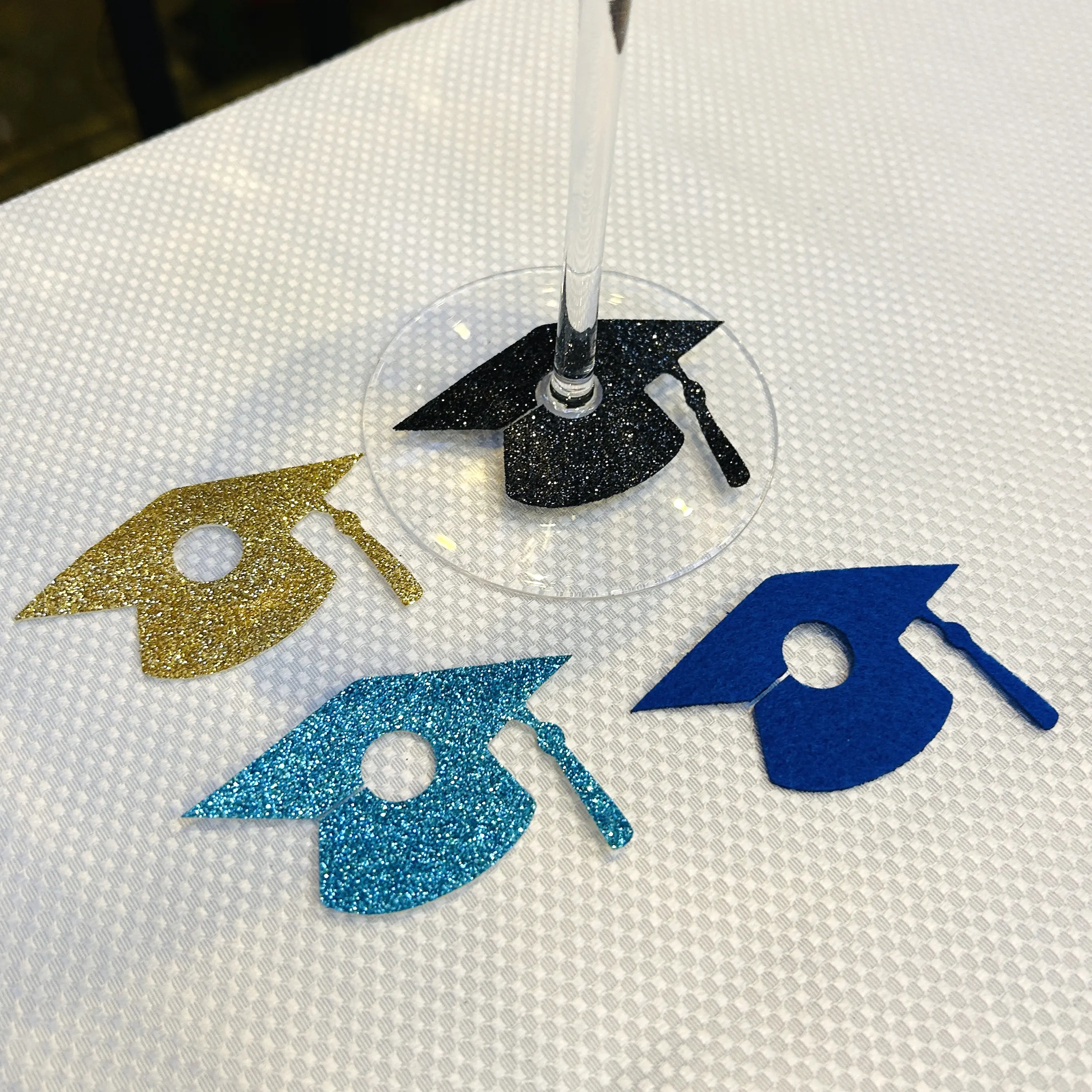 Маркеры для вина выпускного вечера бирки напитков блестящая фетровая резка